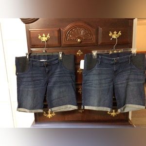 Isabel Maternity (Target) sz 16 Bermuda shorts NWT 2pairs dark wash